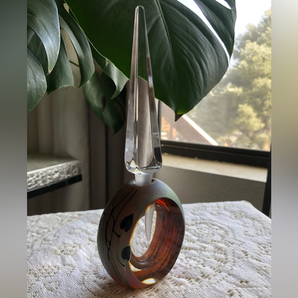 ***SOLD!!!**** Zweifel one of a kind glass perfume bottle  falling heart design. - Picture 5 of 12